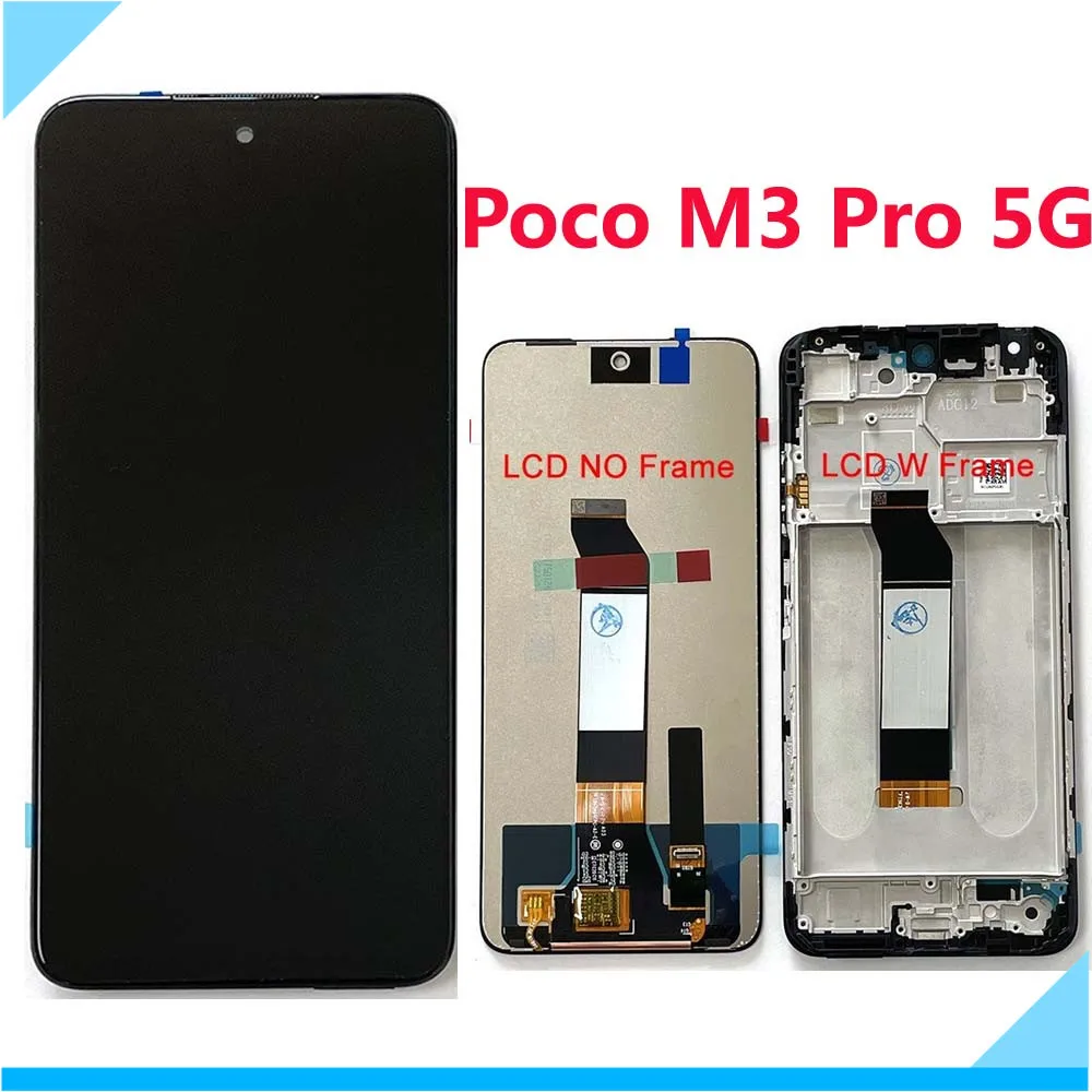 

Original Display For Xiaomi Poco M3 Pro 5G LCD Screen Frame Touch Panel Digitizer Replacement For Poco M3Pro LCD