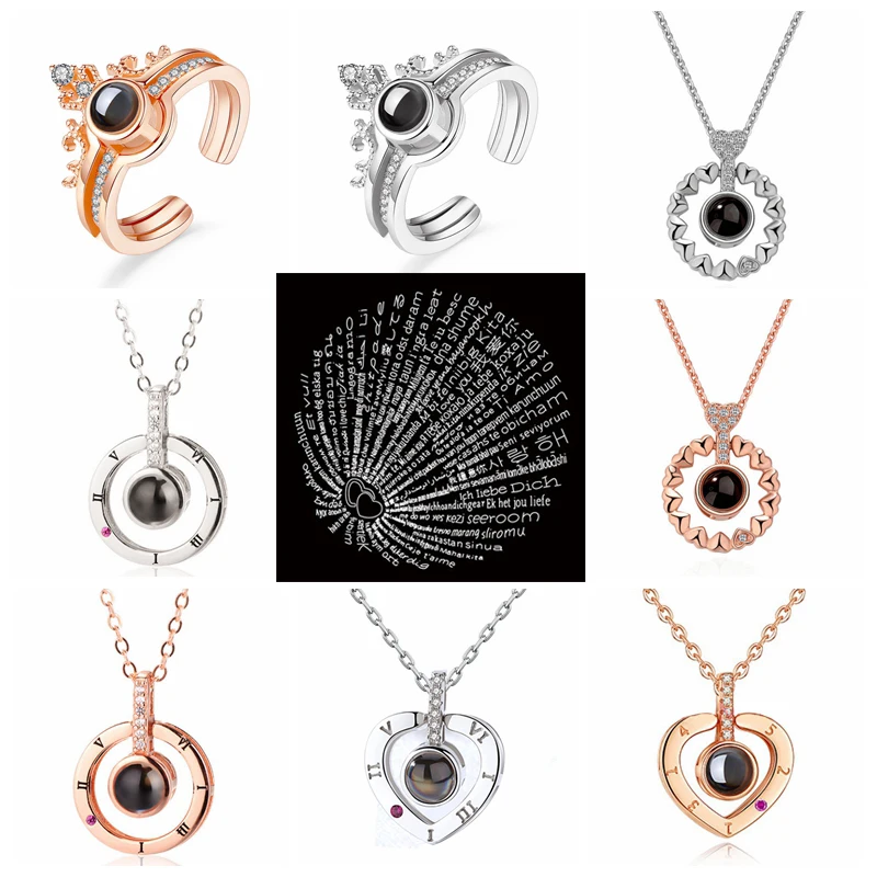 Ожерелье с надписью I love you на 100 языках|Ожерелья подвеской| |