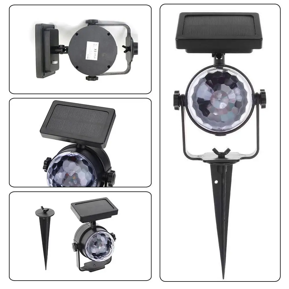 

Светодиодный прожектор на солнечной батарее, водонепроницаемый, для карнавала, для сада, газона