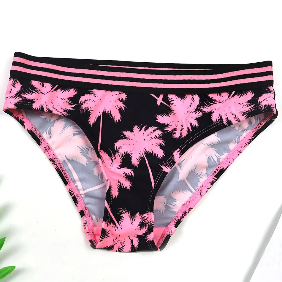 Купальник для девочек с пальмовым деревом укороченный топ комплект бикини