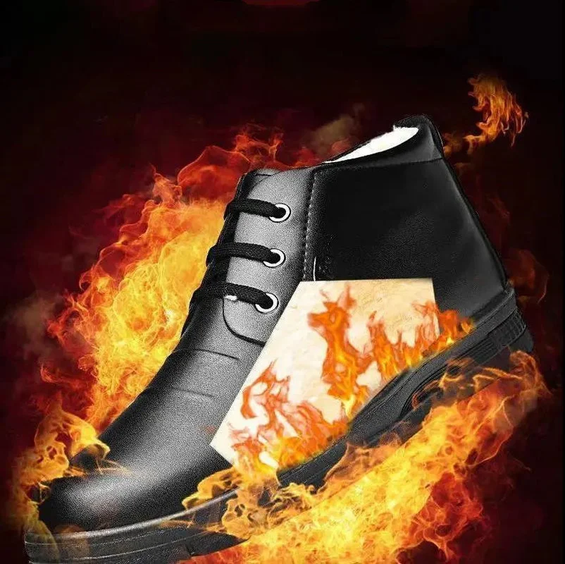 Мужские брендовые зимние ботинки водонепроницаемые кожаные кроссовки очень