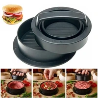 round hamburger press mould plastic hamburger maker for meat beef grill burger patty press mold kitchen tool