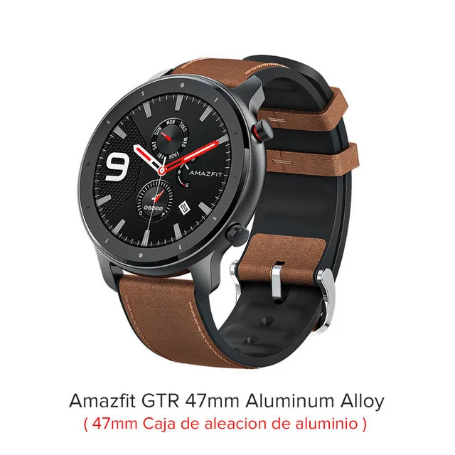 47mm Aluminium Alloy Глобальная версия Amazfit GTR 47 мм 42 мм Смарт часы Redmi AirdotsGPS 5ATM водонепроницаемый 24 дня батарея Bluetooth музыка - Цвет: 47mm Aluminium Alloy