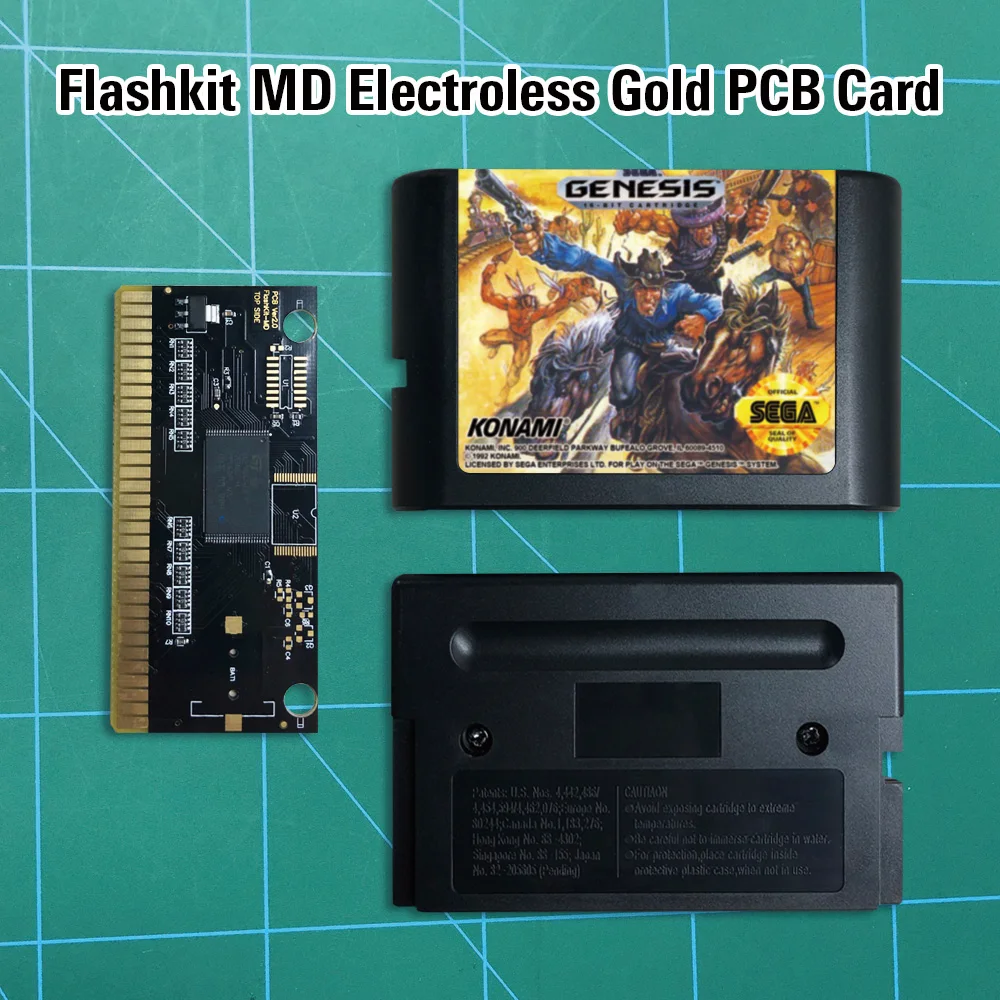Закат всадников Flashkit MD никелевое золото схема на основе печатной платы 16 бит игры