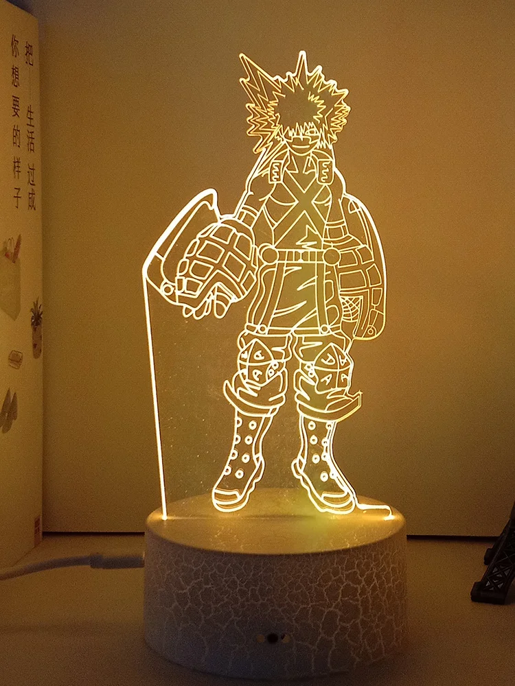 

моя геройская академия My Hero Academia boku no katsuki bakugo для дома украшения ночник аниме фигурки декор комнаты светодиодная лампа манга светильник ноч...