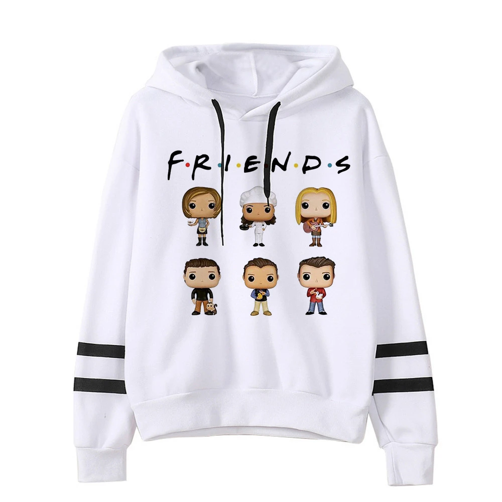 Женская толстовка с капюшоном в стиле Харадзюку изображением друзей Осень зима