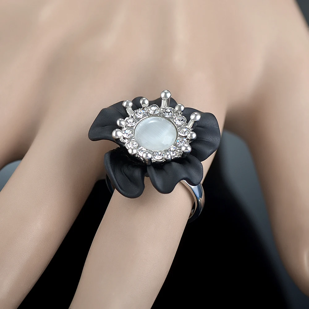 Высококачественные элегантные модные кольца ручной работы с опалом и матовым