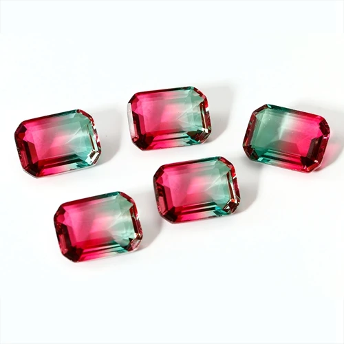 05 8-8.5ct свободные драгоценные камни Модные большие размеры прямоугольник овальной огранки камень Турмалин ювелирные изделия аксессуары декоративные камни 5 шт - Цвет: 05