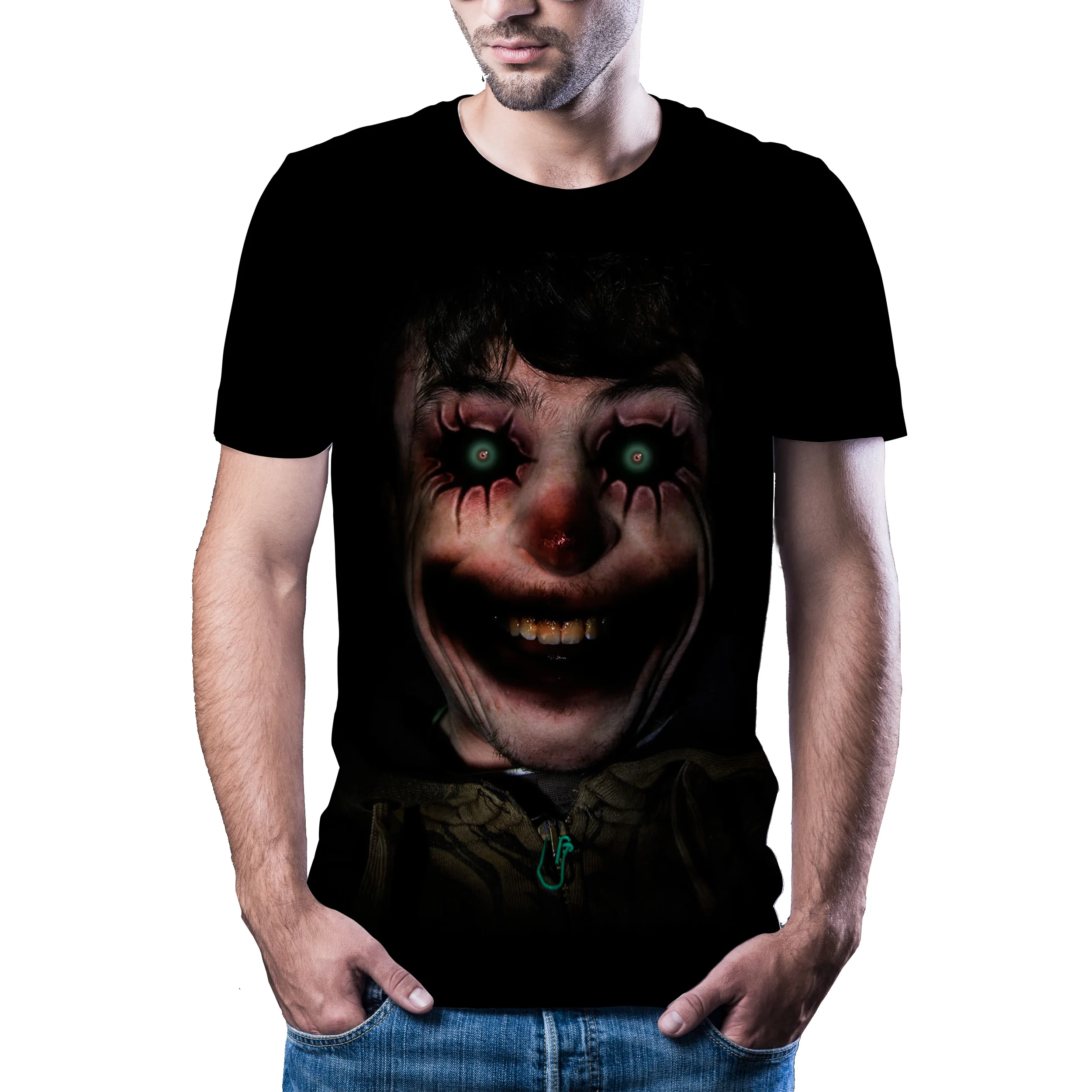 

2020 hot selling clown 3D printing men's T-shirt casual short sleeve o-neck T-shirt fashion 3D t-shirt men's / women's T-Shirt