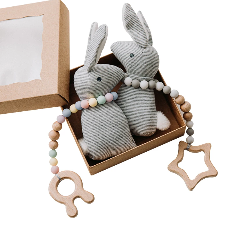 

Baby Plush Stuffed Toys Cartoon Rabbit Bunny Soothe Appease Doll For Newborn Soft Comforting Teether Sleeping Toy Gift