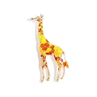 creative realistic giraffe brooch women party clothing accessories animal brooches shawl buckle