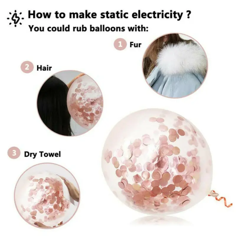 

100 шт. 12 дюймов латексные Confettis шар из розового золота одежда для свадьбы, дня рождения Рождество Декор P7Ding