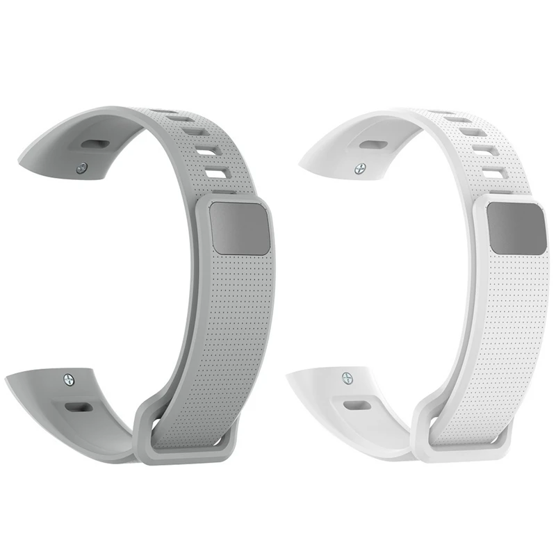 2 шт Силиконовые часы браслет ремешок для HUAWEI Band2 Pro/ Band2/ ERS B19/ERS B29 Смарт белый и