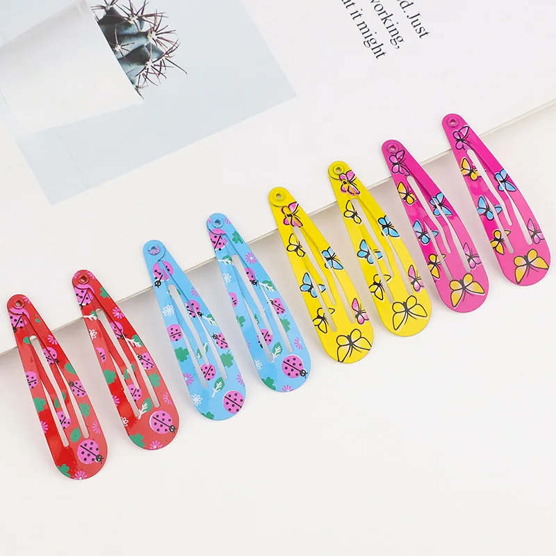 

20pcs Female Hairgrips Baby Hair Pin Children Butterfly Print BB Clip