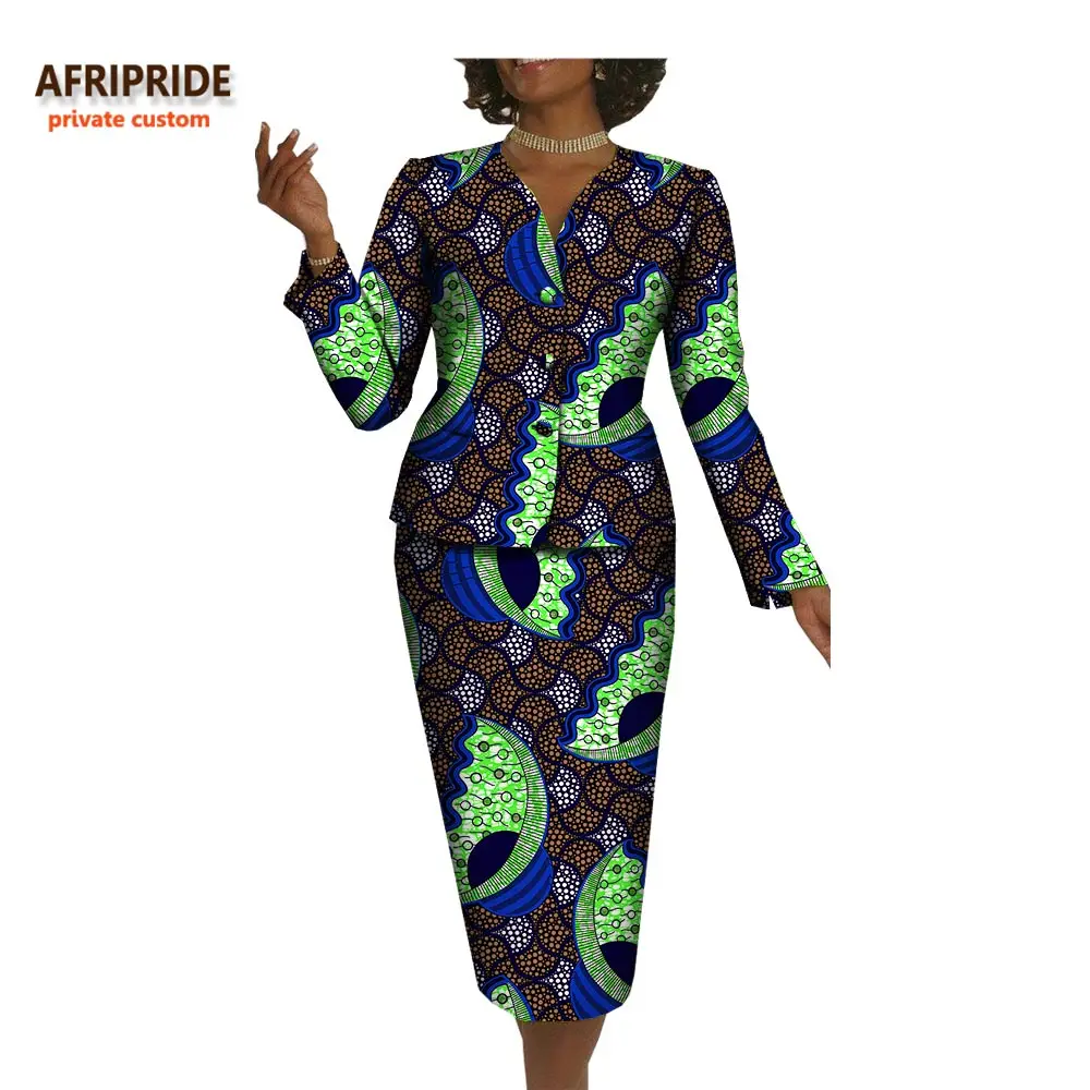 Женский офисный Блейзер Afripride с Африканским принтом однобортный топ длинными