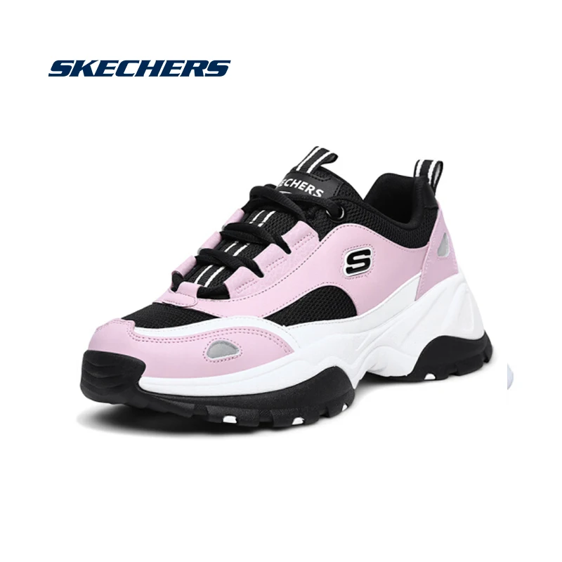 Обувь Skechers; женская повседневная обувь D'lites; кроссовки на платформе; обувь на танкетке; Женская оригинальная обувь; Zapatos De Mujer; 88888327-PKBK