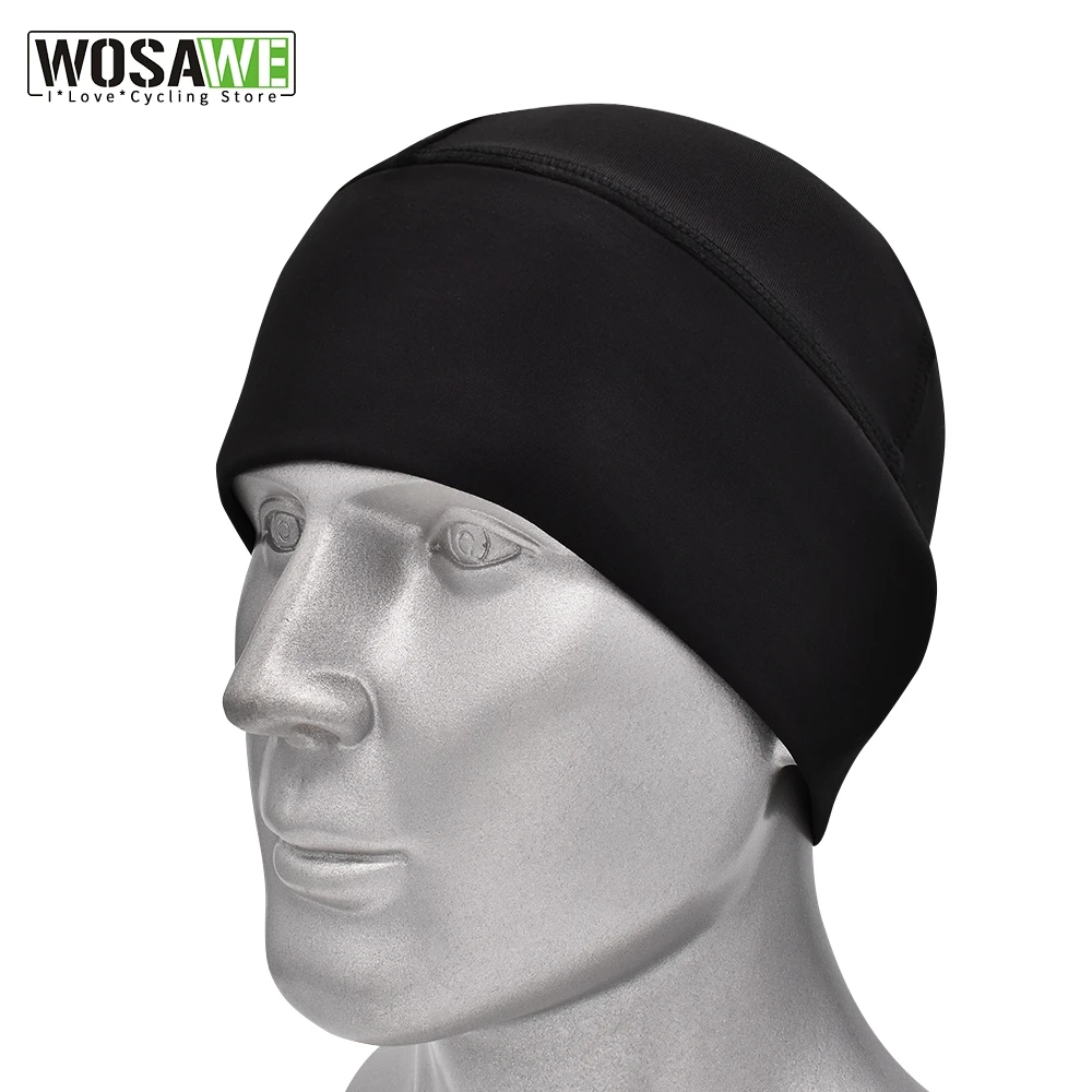 

WOSAWE Men Winter Windproof Thermal Fleece Cycling Cap Running Skiing Motocycle Riding Head Hat Woman MTB Bike Cycling Headwear
