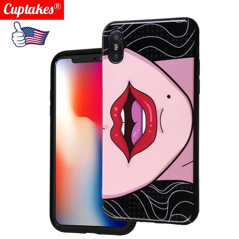 Роскошный брендовый матовый Мягкий силикон imd чехол для iPhone X 10 XS Max XR 7 8 Plus 6 6S милый