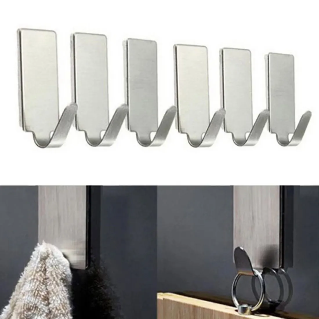 6/12 шт. самоклеящиеся крючки из нержавеющей стали | Дом и сад