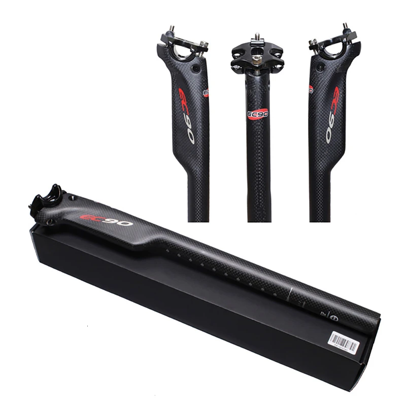 MTB углеродный Подседельный штырь труба из углеродистого волокна 3K Подседельный штырь для горного велосипеда, матовая велосипедные шлемы труба сидения Карбон волокно дорожный мотоцикл запасных Запчасти 27,2/30,8/31,6*350/400 мм