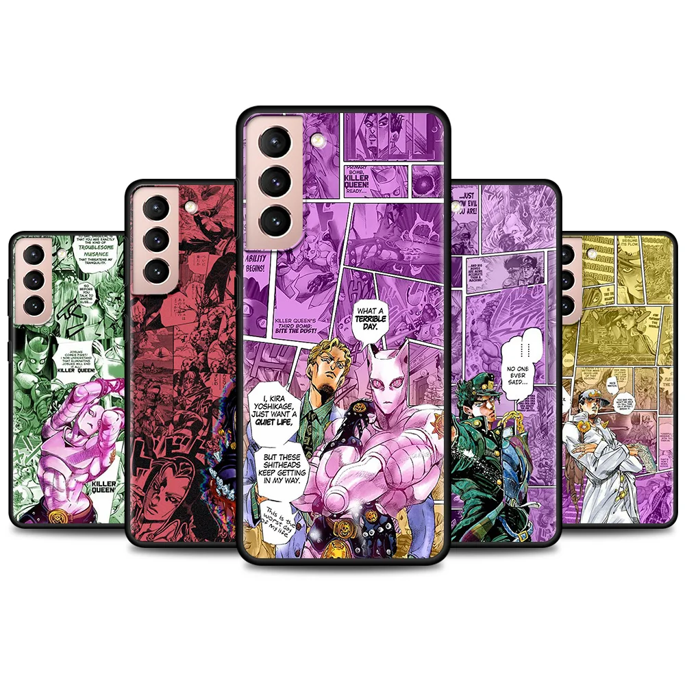 

MobilePhones Case For Samsung Galaxy S20 S21 FE Ultra S10 Lite S9 S8 Plus S10e S7 Edge Note 20 9 Cover JoJo Bizarre Aventure