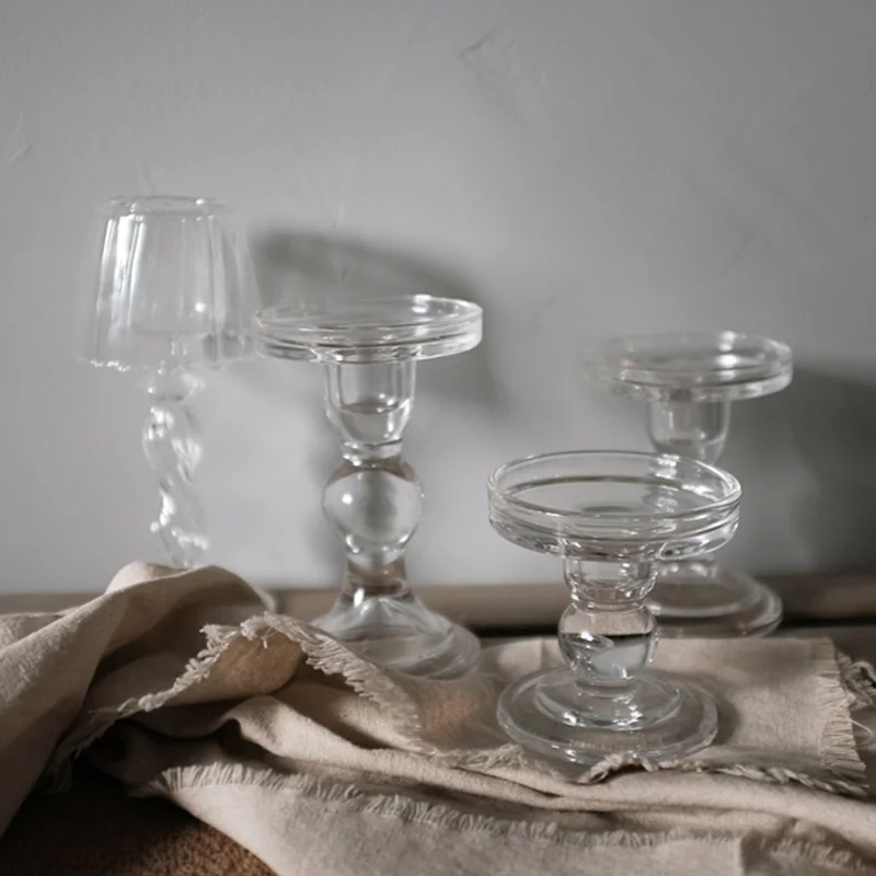 Стеклянный подсвечник для свечей домашнего стола гостиной украшения свадебной