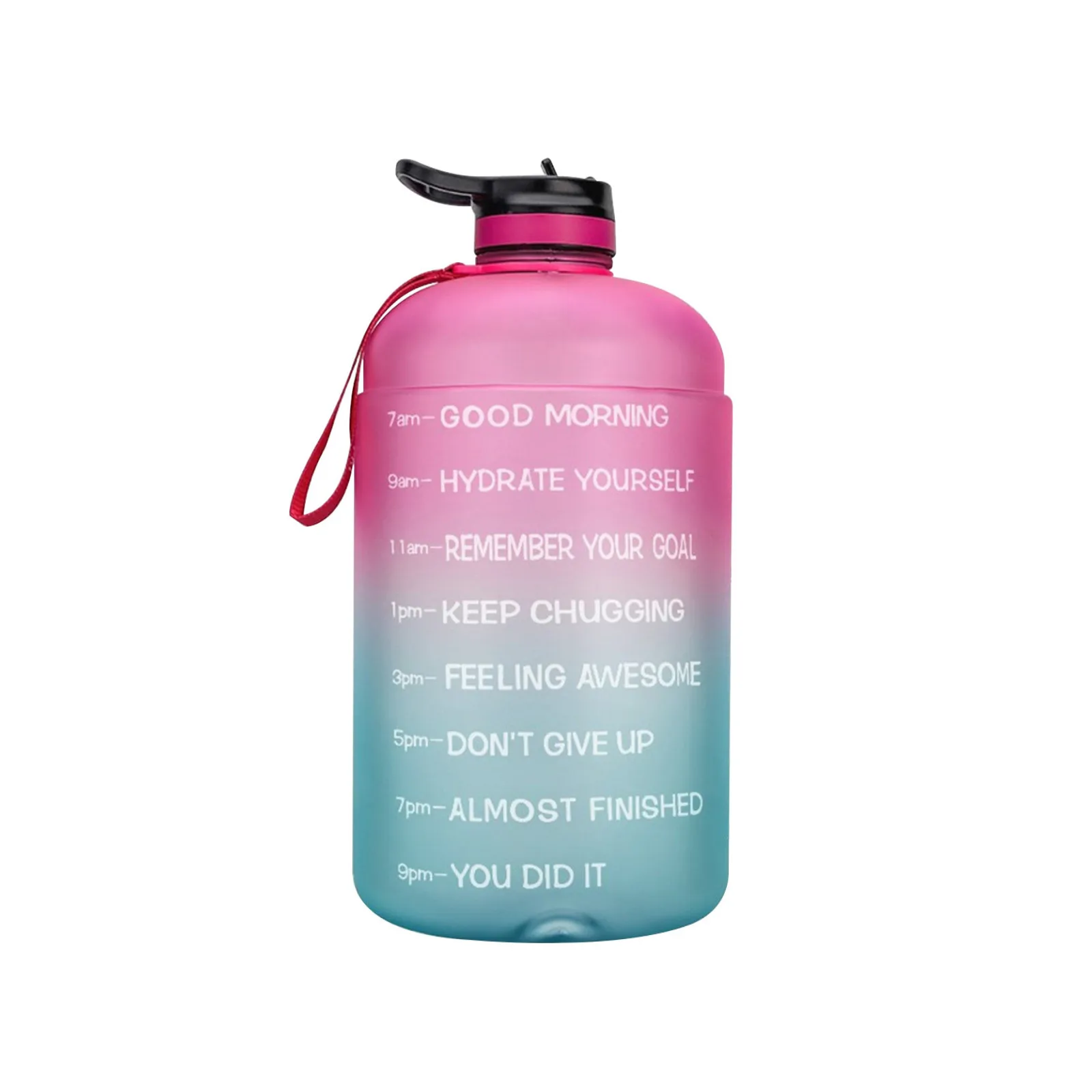 

Motivational Water Bottle 128oz 1 Gallon Large Capacity Leakproof BPA Free Fitness Sports Water Bottle with Straw Time Marker