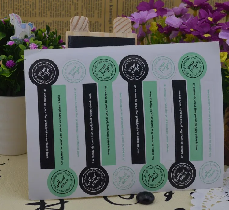 

120PCS/Lot NEW long Lollipop Design Handmade seal Sticker DIY Multifunction packaging label custom adhesive stickers