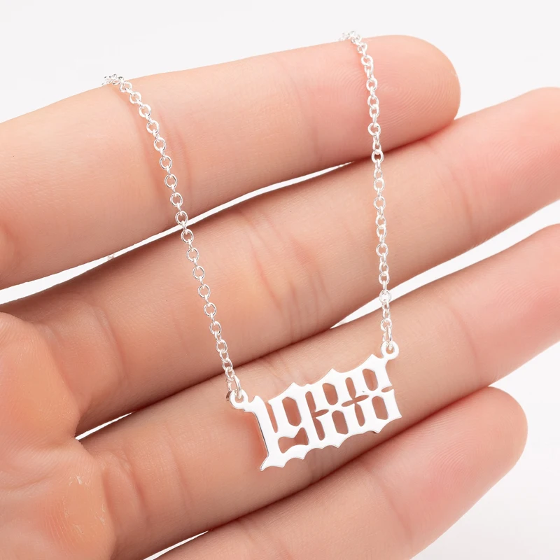 Женское Ожерелье с арабскими цифрами в стиле панк из нержавеющей стали свадебные