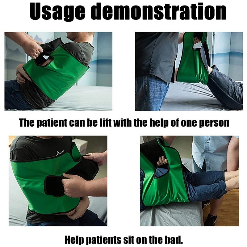 

Waterproof Transfer Belt Transfer Assistant, Bed-Ridden Body Flipping Mobile Auxiliary Equipment (Green)