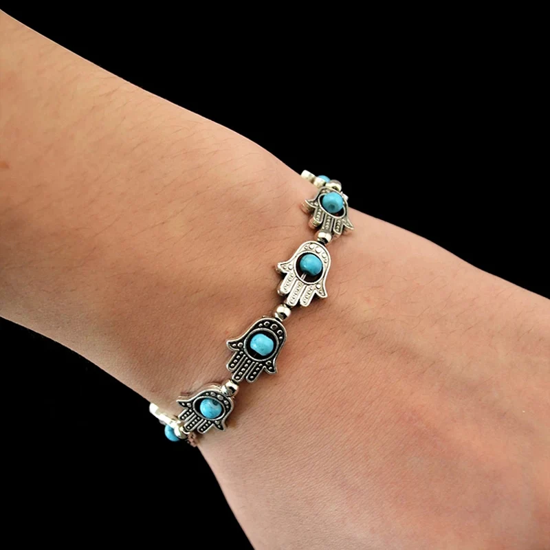 Новинка 2021 браслет с ладонью для женщин и мужчин индивидуальный красными синими