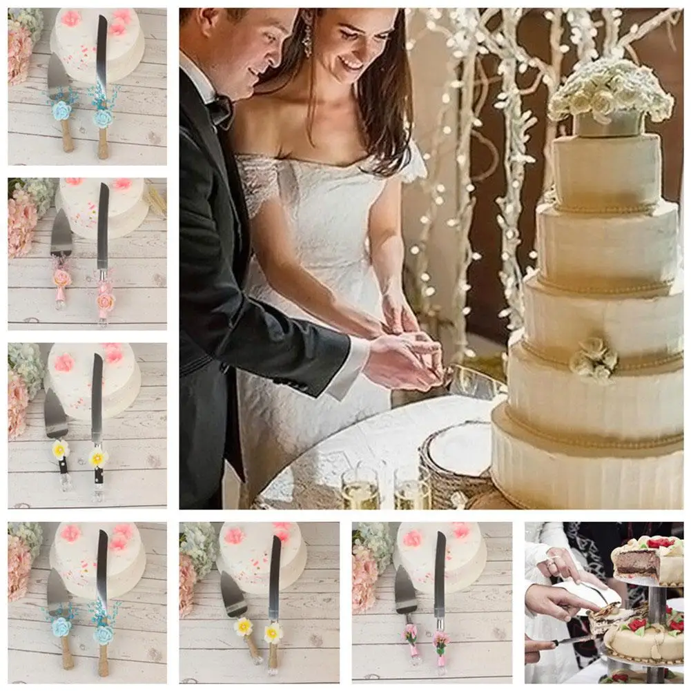 Нержавеющая сталь резак для торта Романтический искусственный цветок комплект
