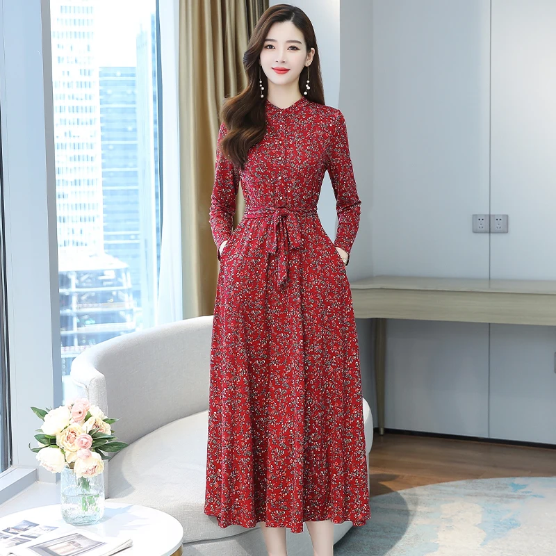 COIGARSAM 4XL размера плюс с длинными рукавами женское Стильное платье длинным рукавом