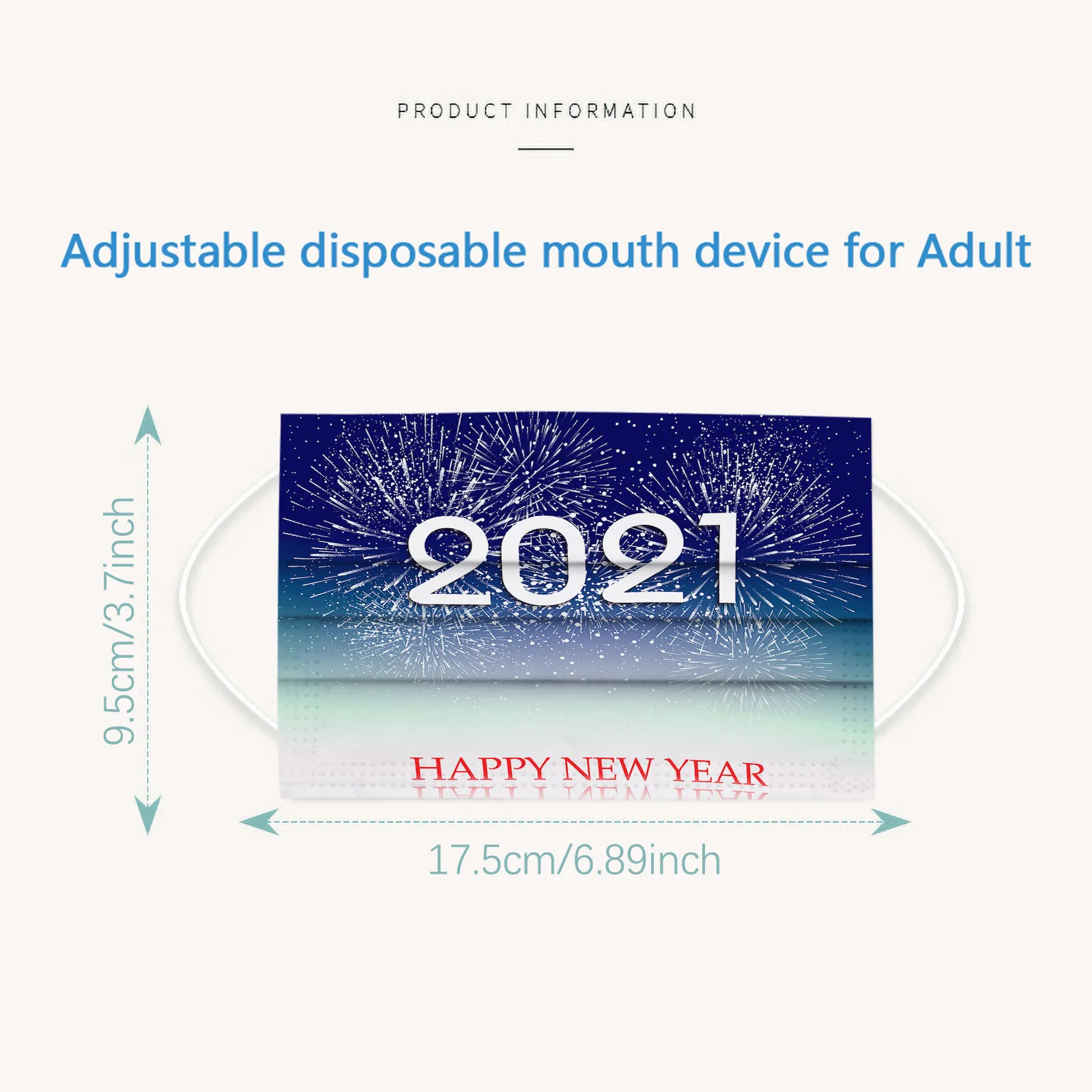 

Disposable Face Masks Unisex Adults 2021 Printed New Years 3-layer Masks Mouth Cover For Women Against Pollution Mask R5