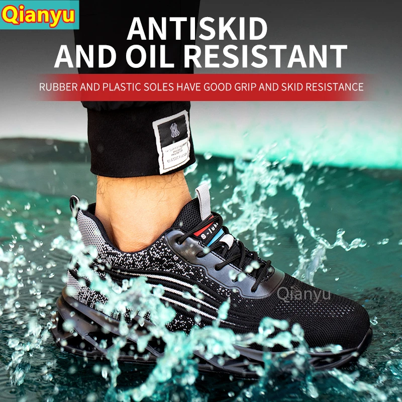 

2021 new safety boots men steel-toed shoes safety shoes anti-piercing work shoes sports shoes breathable protective shoes