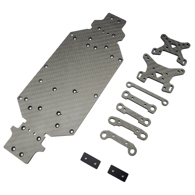 

RC Car Carbon Fiber Chassis Shock Tower Set for Wltoys 144001 144002 LC Racing EMB-T 1/14 RC Car Car Upgrade Parts