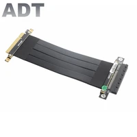 pci e 3 0 x8 extension cable pcie riser card 8x male to female extender stability gaming computer network flat patch cable