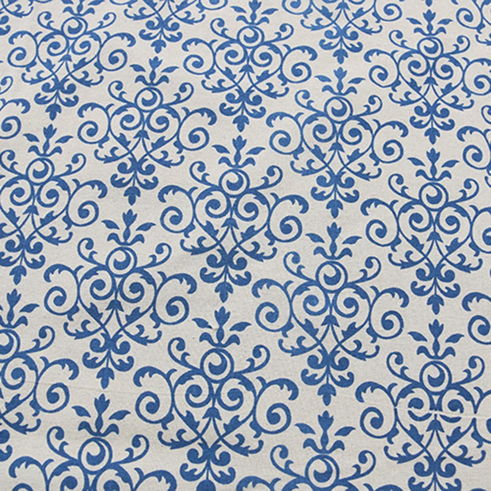 Ретро синяя и белая китайская фарфоровая хлопковая льняная скатерть кухонные