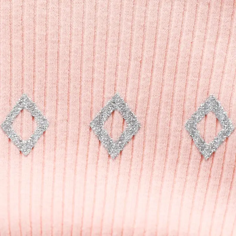 Корейский хлопковый комплект детской одежды однотонное платье с длинным рукавом