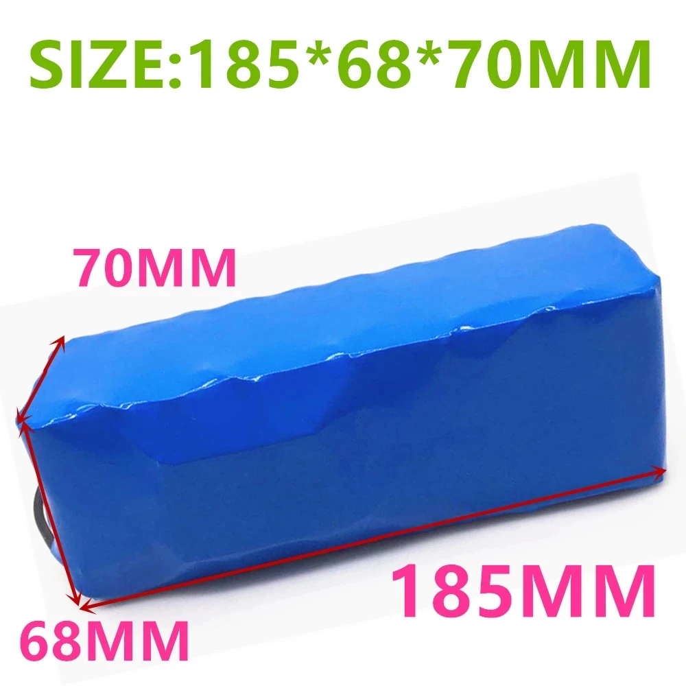 

36V battery XT60 10s4p 68ah 1000W high power large capacity 18650 lithium battery electric motorcycle 20A BMS 36v battery pack