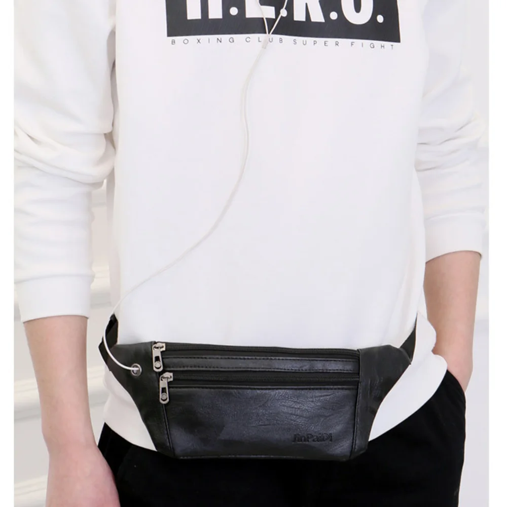 Мужские сумки через плечо из искусственной кожи повседневные маленькие