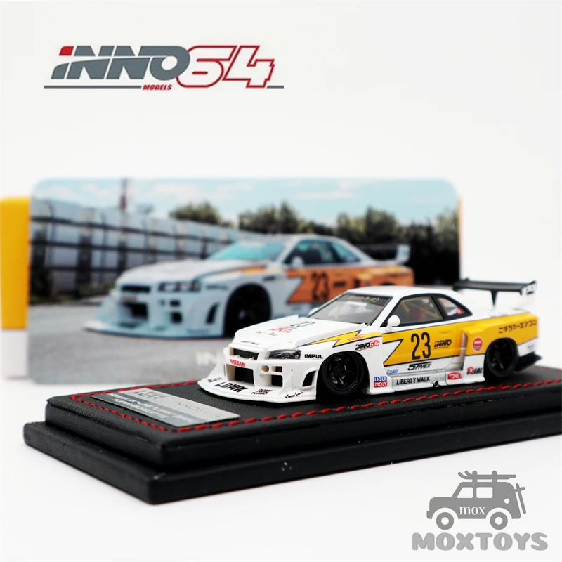 

Модель автомобиля INNO 1:64 NISSAN SKYLINE LBWK ER34, суперсилуэт, ретро, полимер