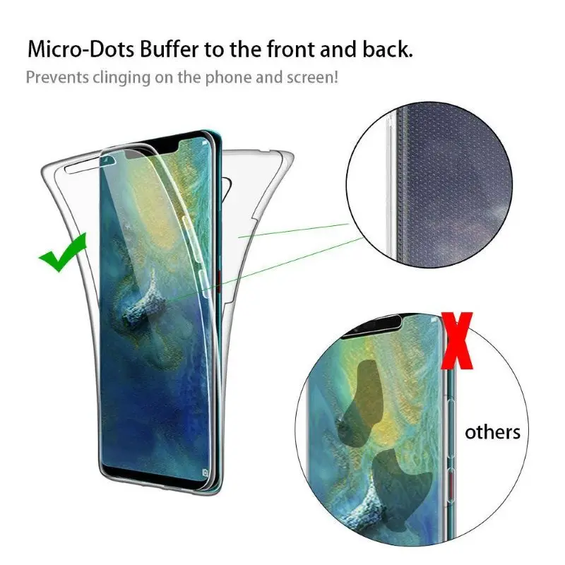 360 чехлы для Huawei P40 Pro P30 P20 lite P10 P8 P9 Lite 2017 прозрачный тонкий мягкий чехол Y5 Y6 Y7 Y9