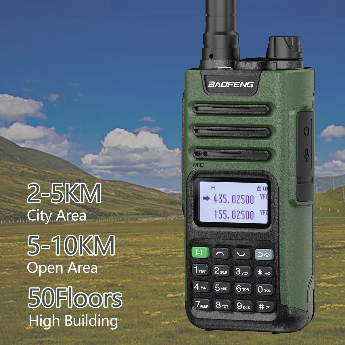 Портативная рация Baofeng UV-13 PRO 2 шт. высокая мощность 999 каналов двухдиапазонный UHF VHF