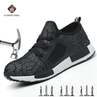 Мужские стальные Нескользящие дышащие защитные рабочие ботинки с носком, защитная обувь против пирсинга, мужские ботинки, защитная Рабочая обувь