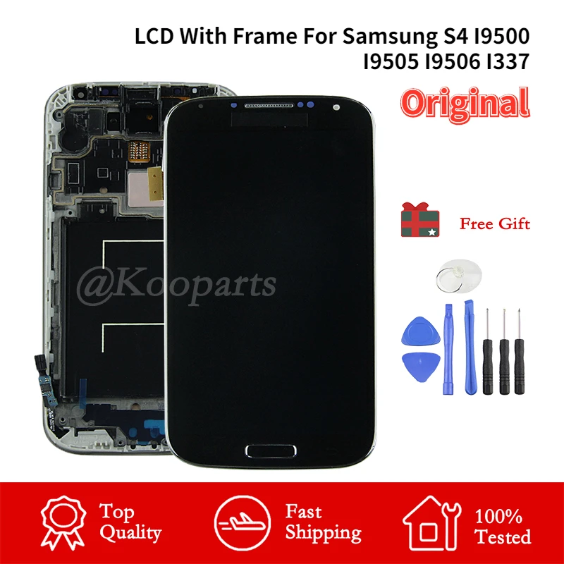 

100％Tested Replacement For Original SAMSUNG Galaxy S4 I9500 I9505 I9506 I337 LCD Display Touch Screen Assembly No Dead Pixel
