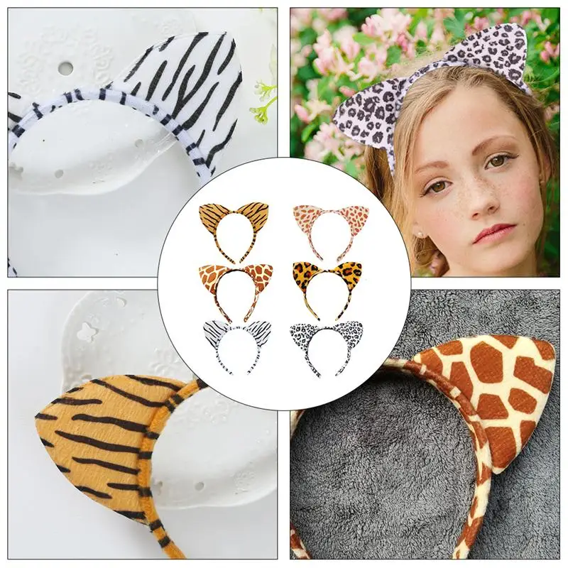 

2/6Pcs Lovely Animals Ears Headbands Animals Style Hairbands for Party Festival