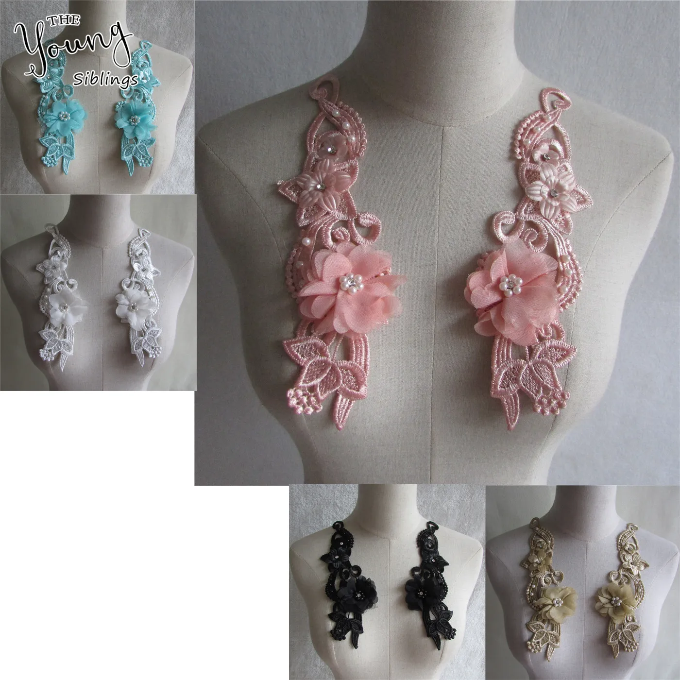 Высококачественная вышивка кружевной воротник украшенный шитьем аксессуары для