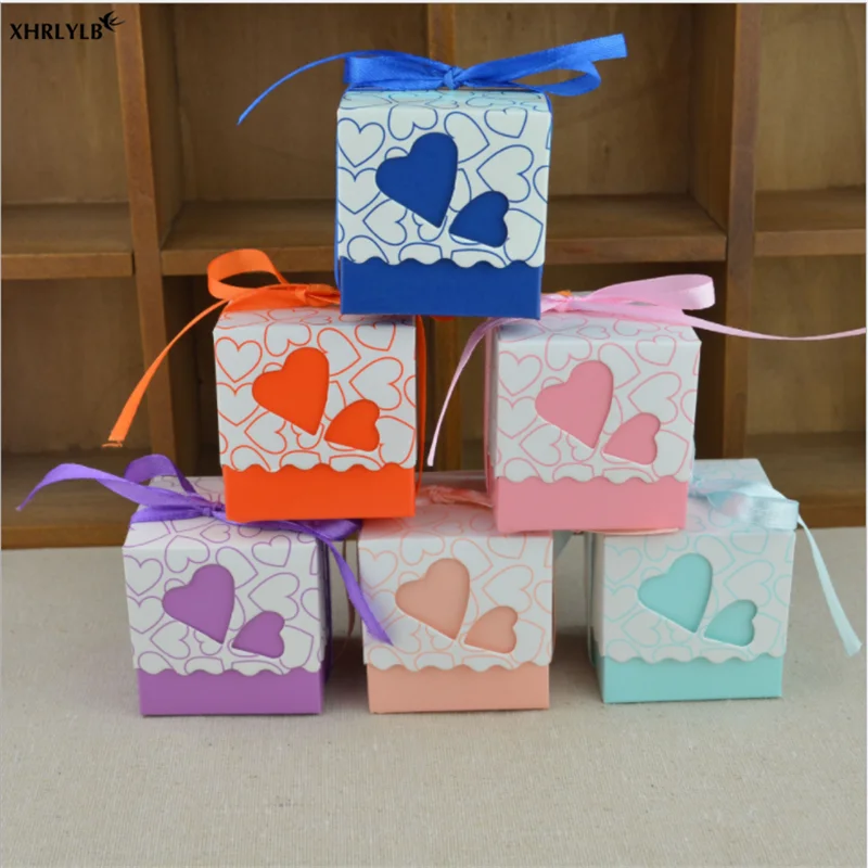 XHRLYLB корейский стиль полые двойная коробка для конфет любовь подарок на день