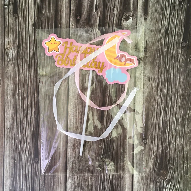 AQ с милым мультипликационным принтом для малышей на день рождения торт Топпер